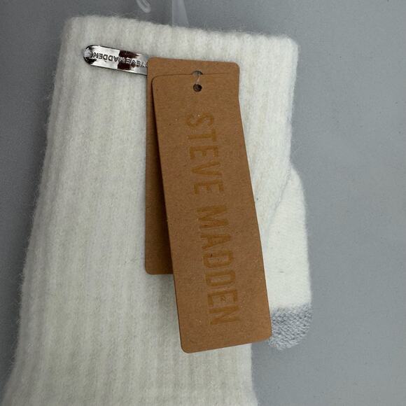 Steve Madden Gloves Womens One Size White EZ Tap Cozy Warm Neutral Essentials - Picture 2 of 6